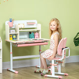 easycomfort easycomfort banco scuola con sedia per bambini 3 12 anni altezza regolabile e piano inclinabile rosa