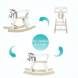 easycomfort easycomfort cavallo a dondolo per bambini 1 3 anni in legno bianco