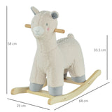 easycomfort easycomfort dondolo a forma di alpaca per bambini 36 72 mesi crema