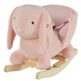 easycomfort easycomfort dondolo giocattolo a forma di coniglio rosa per bambini 18 36 mesi max 40kg suoni realistici e batterie incluse