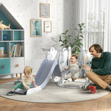 easycomfort easycomfort gioco per bambini 18 48 mesi set 3 in 1 in plastica con altalena scivolo e canestro 150x185x92 cm