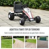 easycomfort easycomfort go kart a pedali bianco e rosso per bambini 3 8 anni con sedile regolabile