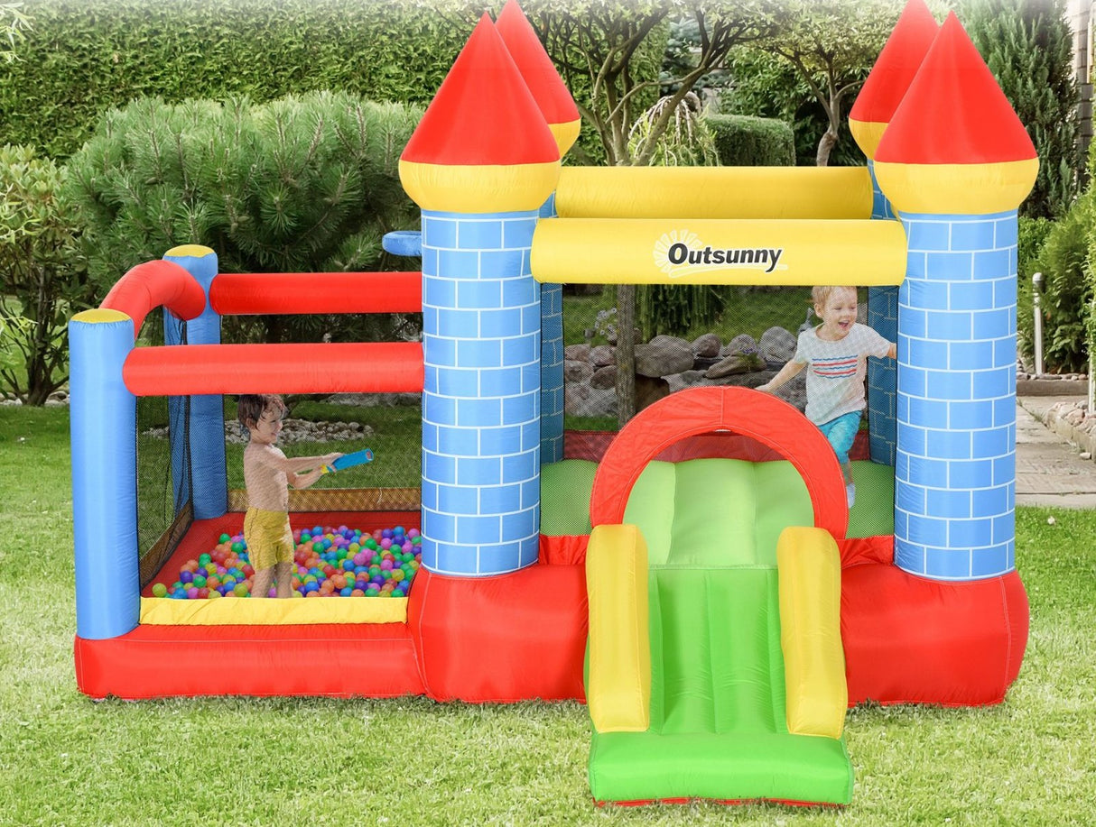 easycomfort easycomfort castello gonfiabile gigante per bambini con scivolo piscina e canestro