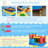 easycomfort gioco gonfiabile per bambini 3 8 anni con scivolo e piscina 330x245x215cm