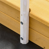 easycomfort easycomfort sabbiera per bambini in legno a forma di nave dei pirati con vano contenitore 158x78x45 5cm