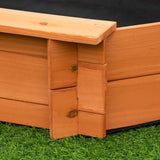 easycomfort easycomfort sabbiera per bambini in legno con sedili e copertura eta 3 8 anni 139 5x139 5x21 5cm