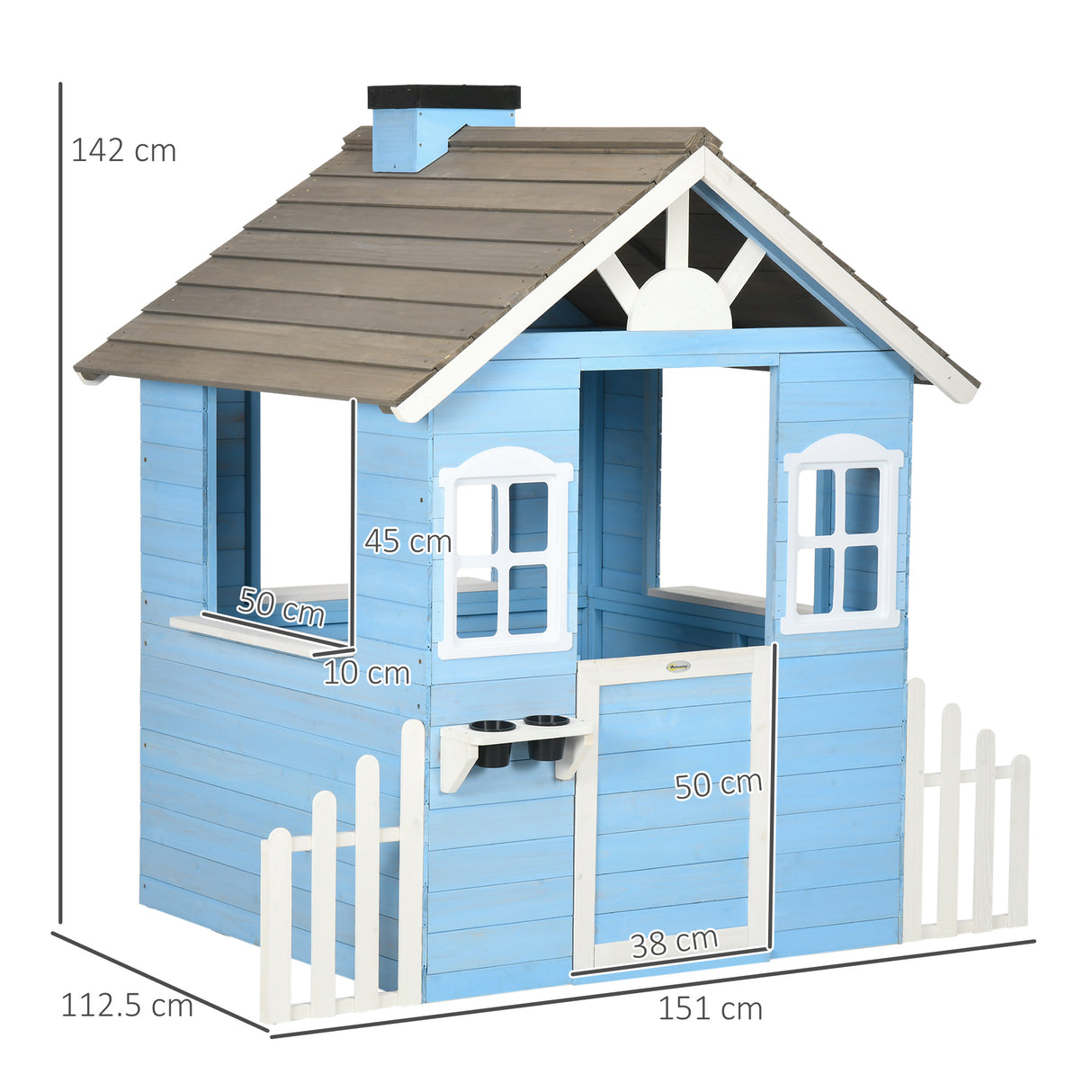 easycomfort easycomfort casetta per bambini in legno da esterno eta 3 7 anni 151x112 5x142cm blu