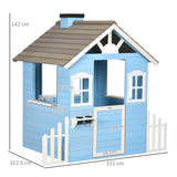 easycomfort easycomfort casetta per bambini in legno da esterno eta 3 7 anni 151x112 5x142cm blu