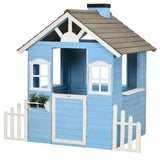 easycomfort easycomfort casetta per bambini in legno da esterno eta 3 7 anni 151x112 5x142cm blu
