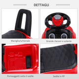 easycomfort easycomfort macchina cavalcabile giocattolo per bambini 12 36 mesi macchina a spinta con vano contenitore e schienale rossa