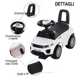 easycomfort easycomfort macchina cavalcabile giocattolo per bambini 12 36 mesi macchina a spinta con vano contenitore e schienale bianca