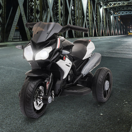 easycomfort easycomfort moto elettrica per bambini 3 5 anni max 25kg con luci musica batteria 6v e velocita 3kmh 86cmx42cmx52cm nera