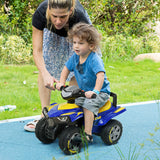 easycomfort easycomfort quad giocattolo per bambini 18 36 mesi con licenza goodyear con luci e suoni realistici blu e giallo 60x31x42cm