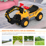 easycomfort easycomfort escavatore giocattolo per bambini max 30 kg con braccio mobile canestro e palline colorate giallo e nero