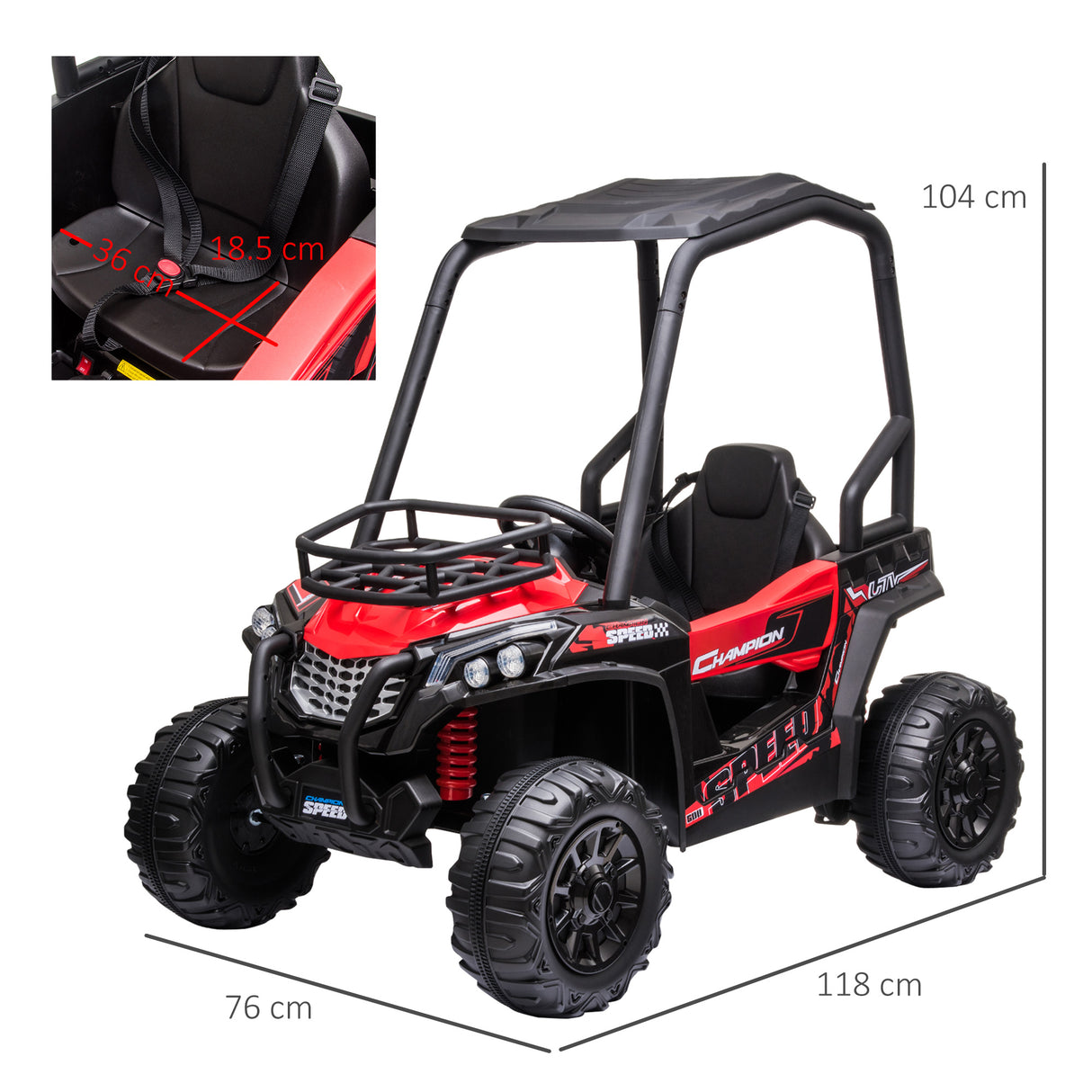 easycomfort easycomfort macchina elettrica per bambini 3 8 anni quad elettrico mini rosso e nero