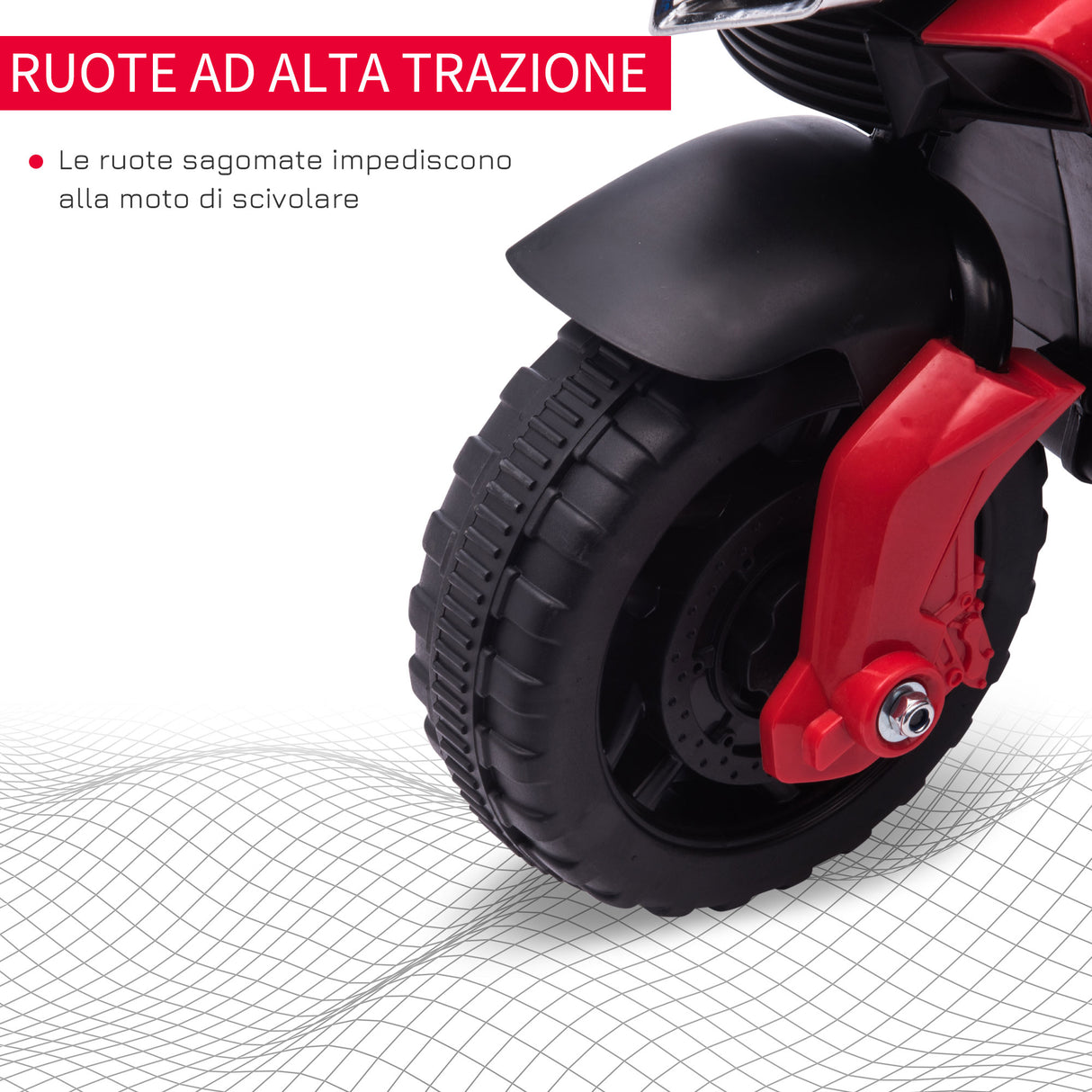 easycomfort easycomfort moto elettrica per bambini con fari e clacson batteria 6v velocita 3kmh eta 18 48 mesi 88 5x42 5x49cm rosso