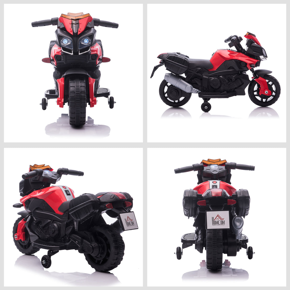 easycomfort easycomfort moto elettrica per bambini con fari e clacson batteria 6v velocita 3kmh eta 18 48 mesi 88 5x42 5x49cm rosso