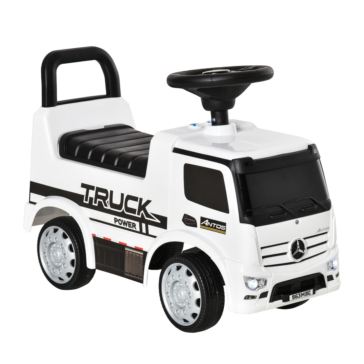 easycomfort easycomfort macchina cavalcabile per bambini eta 12 36 mesi macchina giocattolo bambi con volante fari e suoni licenza mercedes bianco