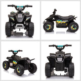 easycomfort easycomfort quad elettrico per bambini 18 36 mesi con batteria ricaricabile da 6v 72x40x45 5 cm nero
