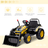 easycomfort easycomfort escavatore cavalcabile per bambini 3 5 anni ruspa giocattolo a batteria 6v con suoni e luci velocita 1 5 2 5 kmh 132cmx62cmx65cm giallo