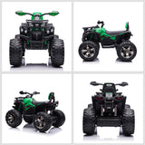 easycomfort easycomfort quad per bambini elettrico 12v con fari e batteria ricaricabile eta 3 5 anni 100x65x73cm verde