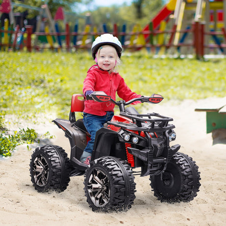 easycomfort easycomfort quad per bambini elettrico 12v con fari e batteria ricaricabile eta 3 5 anni 100x65x73cm rosso