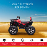 easycomfort easycomfort quad per bambini elettrico 12v con fari e batteria ricaricabile eta 3 5 anni 100x65x73cm rosso