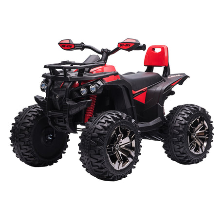 easycomfort easycomfort quad per bambini elettrico 12v con fari e batteria ricaricabile eta 3 5 anni 100x65x73cm rosso