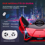 easycomfort easycomfort macchina elettrica per bambini 12v con fari e musica telecomando e velocita 3 5kmh eta 3 5 anni 108x62x40cm rosso