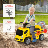easycomfort easycomfort macchina per bambini cavalcabile 2 in 1 con betoniera luci e suoni eta 18 36 mesi 78x28 2x42cm giallo