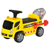 easycomfort easycomfort macchina per bambini cavalcabile 2 in 1 con betoniera luci e suoni eta 18 36 mesi 78x28 2x42cm giallo