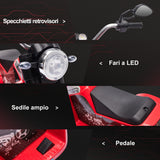 easycomfort easycomfort moto elettrica per bambini a 3 ruote con luci e suoni batteria ricaricabile 6v velocita 2 kmh per bimbi da 18 36 mesi 72x57x56cm rossa
