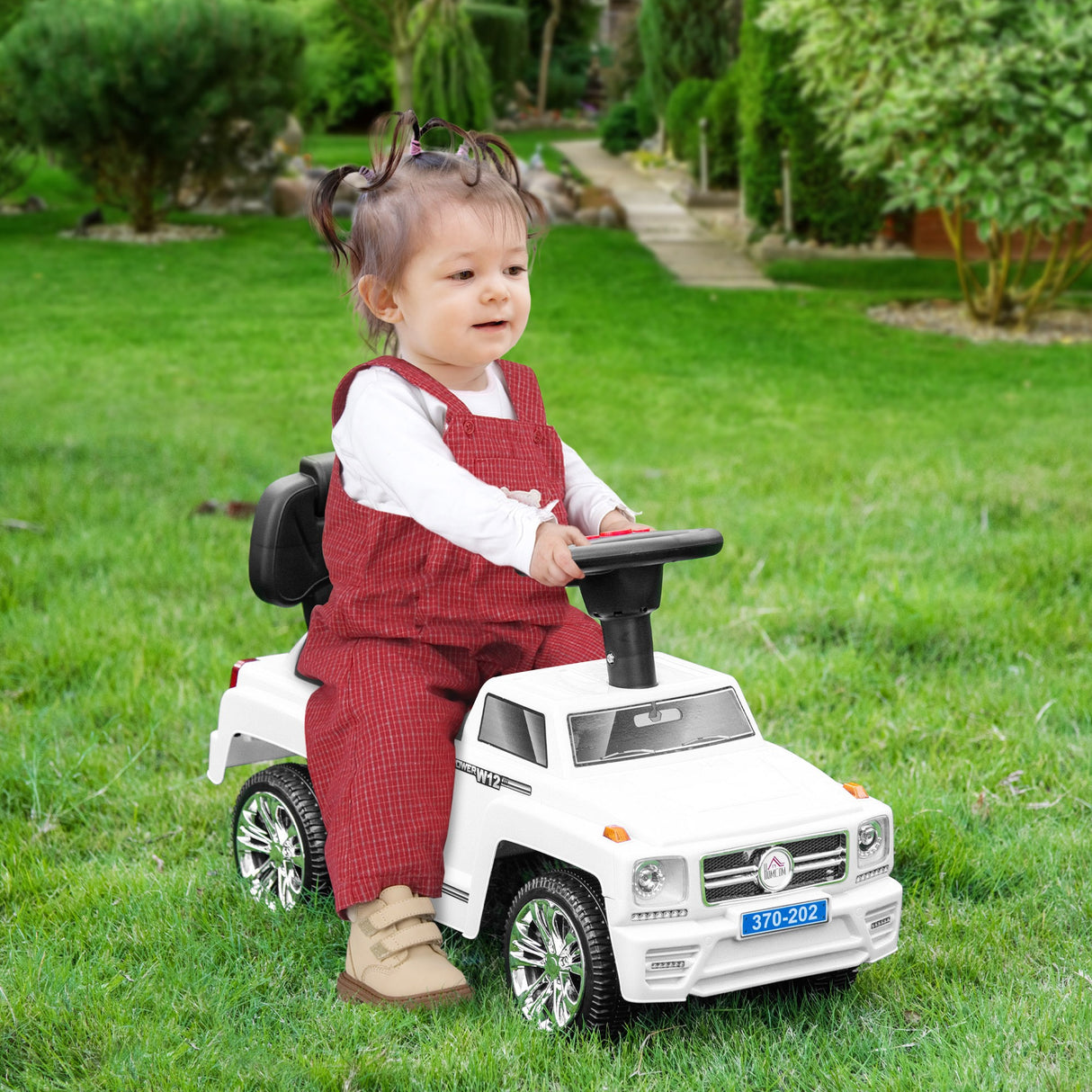 easycomfort easycomfort macchina giocattolo cavalcabile fuoristrada per bambini con fari e musiche integrate eta 18 36 mesi 68x30 5x41 5cm bianco