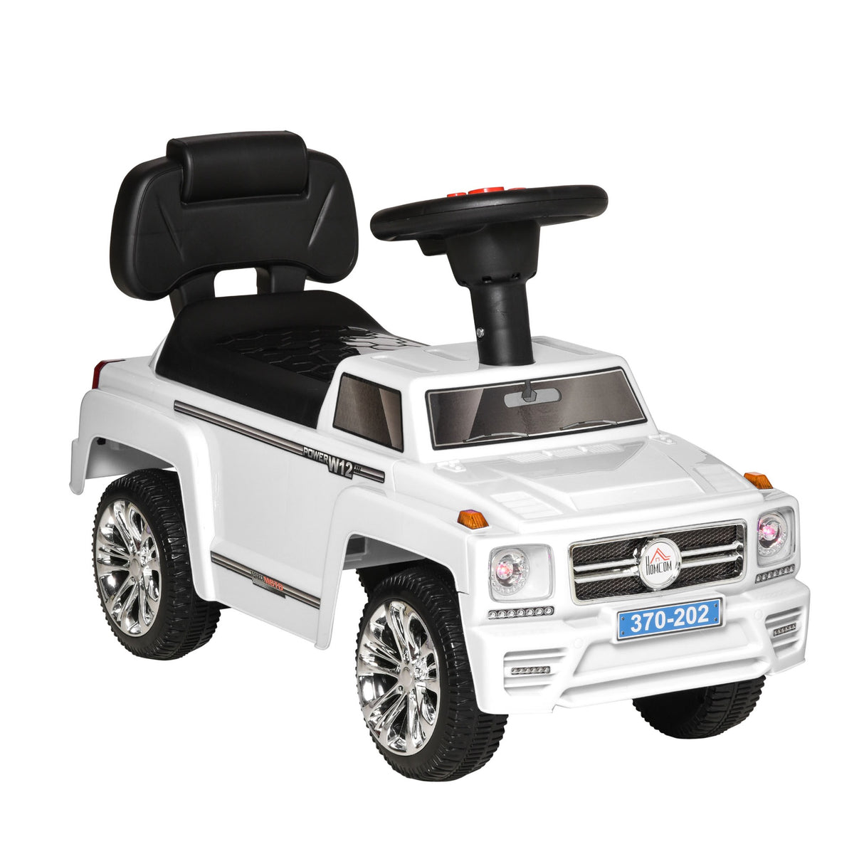 easycomfort easycomfort macchina giocattolo cavalcabile fuoristrada per bambini con fari e musiche integrate eta 18 36 mesi 68x30 5x41 5cm bianco