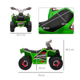 easycomfort easycomfort quad per bambini 18 36 mesi in pp e metallo velocita max 2 5 kmh 70x41 5x48 5 cm verde grigio e nero