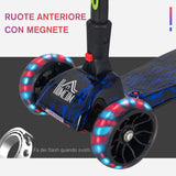 easycomfort easycomfort monopattino pieghevole e regolabile per bambini piccoli 3 8 anni blu