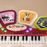 easycomfort easycomfort pianola per bambini 3 6 anni con sgabello microfono tamburo e bacchette in pp e abs 74x32 2x71 cm