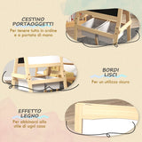 easycomfort easycomfort lavagna per bambini con cavalletto 3 in 1 e cestini eta 3 6 anni 58x50 5x109cm color legno
