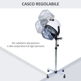 easycomfort easycomfort casco asciugacapelli professionale portatile con ruote girevoli altezza e temperatura regolabili timer 60 minuti 65x65x115 165cm