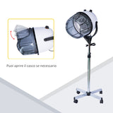easycomfort easycomfort casco asciugacapelli professionale portatile con ruote girevoli altezza e temperatura regolabili timer 60 minuti 65x65x115 165cm