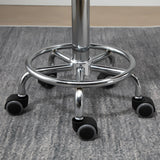 easycomfort easycomfort set 2 sgabelli girevoli con ruote altezza regolabile e rivestimento similpelle pu 38x38x57 72cm