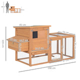 easycomfort easycomfort pollaio da giardino gabbie per galline da esterno con zona di corsa e nido in legno 19081103cm