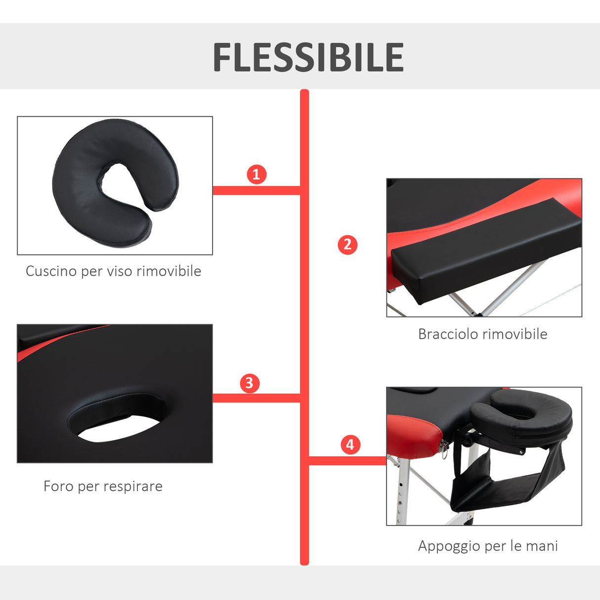 easycomfort easycomfort lettino massaggi portatile pieghevole e professionale in alluminio