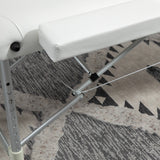 easycomfort lettino massaggi portatile pieghevole e professionale in alluminio bianco 215x60x61 84cm