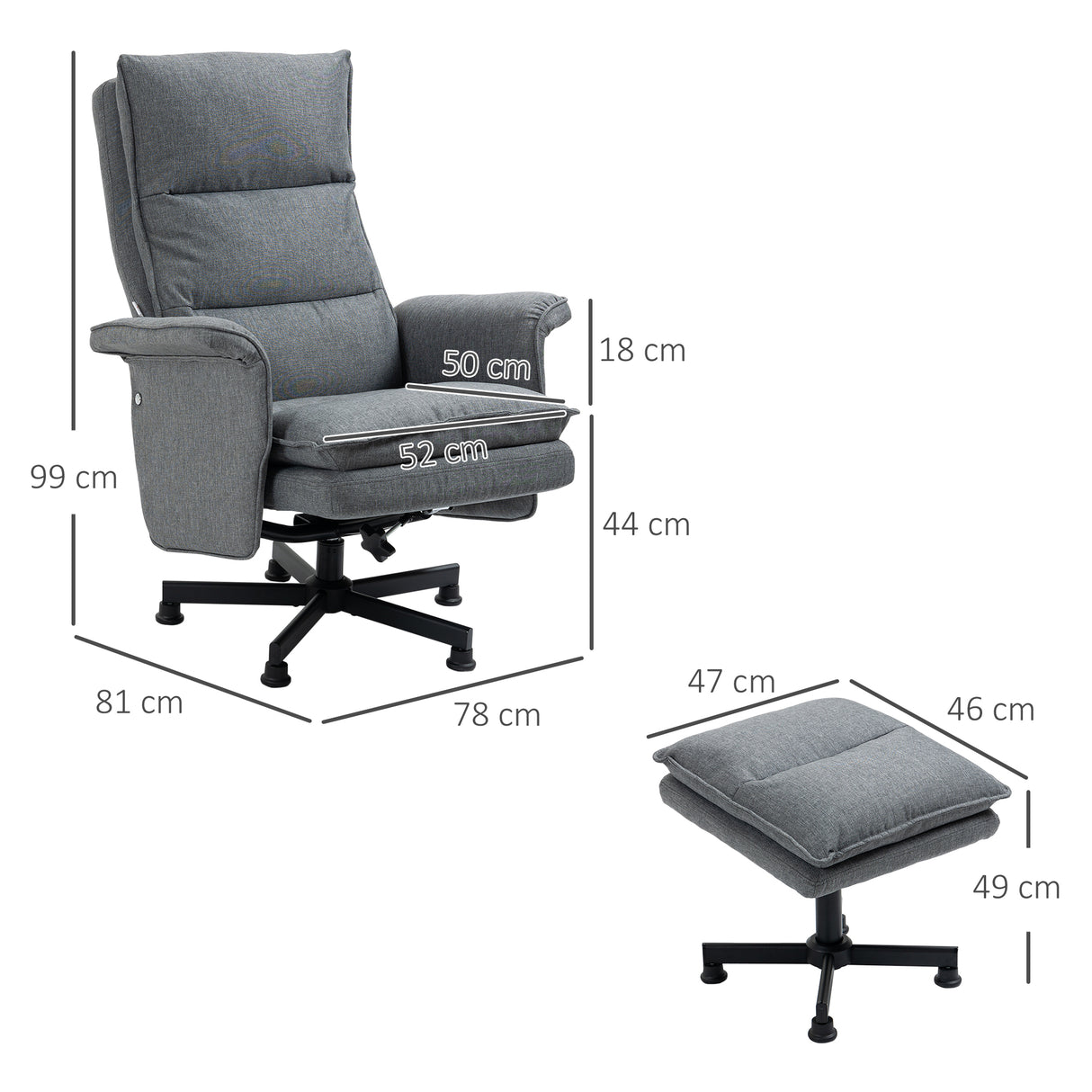 easycomfort easycomfort poltrona relax massaggiante con pouf e telecomando 8 punti massaggio e 5 programmi grigio