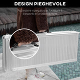 easycomfort easycomfort rampa per sedia a rotelle in lega di alluminio antiscivolo capacita 272kg 183x72x5cm