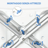 easycomfort easycomfort sgabello per doccia in alluminio con altezza regolabile e piedini antiscivolo a ventosa blu