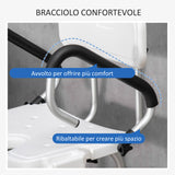 easycomfort easycomfort sedia per doccia per anziani disabili e donne incinte imbottita con forma a u 54x52x70 82cm bianco