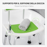 easycomfort easycomfort sedia per doccia in alluminio ed eva con altezza regolabile su 6 livelli e schienale ricurvo 51 5x49 5x68 5 81 cm