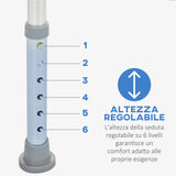 easycomfort easycomfort sedile da doccia con schienale e braccioli sedile da vasca sedia regolabile in altezza ean 8054111847520